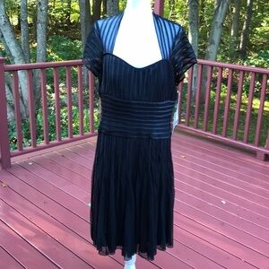 NWT! JS collections size 18, black mesh S/S dress